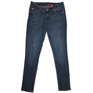 GOGO Skinny Jeans Juniors size 11 Embellished Jegging 27X30 Bling Mid Rise‎ Blue